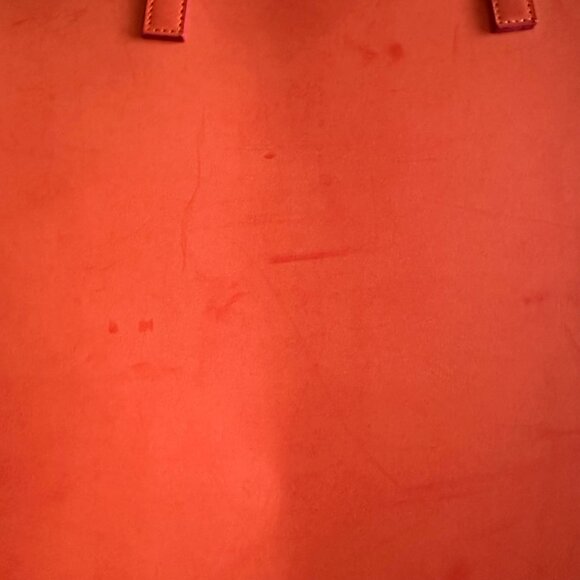 Buxton Women's Original Orange & Tan Simplicity Tote Leather Shoulder Hand Bag - Picture 9 of 15